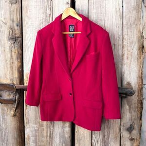 Vintage GAP fuscia Blazer Structured wool coat jacket sz small Elle Woods preppy